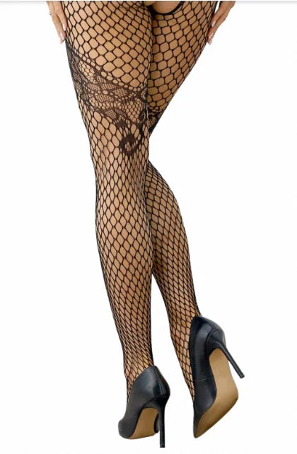 Bodystocking in Pizzo con Scollo Profondo e Schiena Scoperta
