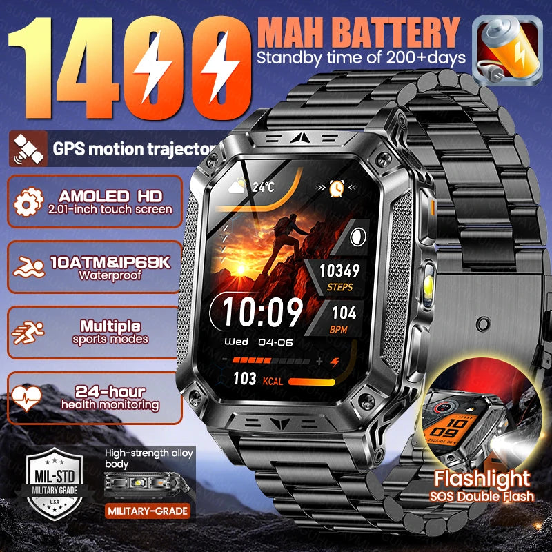 Smartwatch GUHUAVMI AK86 10ATM GPS Batteria 1400mAh