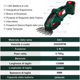HGTUGO Tagliasiepi e Tagliaerba 2 in 1 a Batteria