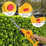 HGTUGO Tagliasiepi e Tagliaerba 2 in 1 a Batteria