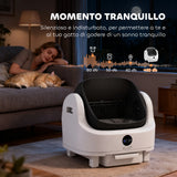 Lettiera per gatti automatica PawHut Self-opulent, con sensori di sicurezza