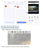 TMEZON Videocitofono intelligente Wi-Fi da 7 pollici con app Tuya, risoluzione 1080P
