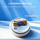 8 rilevatori di monossido di carbonio con display LCD, alimentati a batteria, rilevamento di precisione CO per casa, cucina, stufe a carbone, bagno.