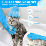 Guanti per la toelettatura di animali domestici: guanto per il bagno e la pulizia di cani e gatti