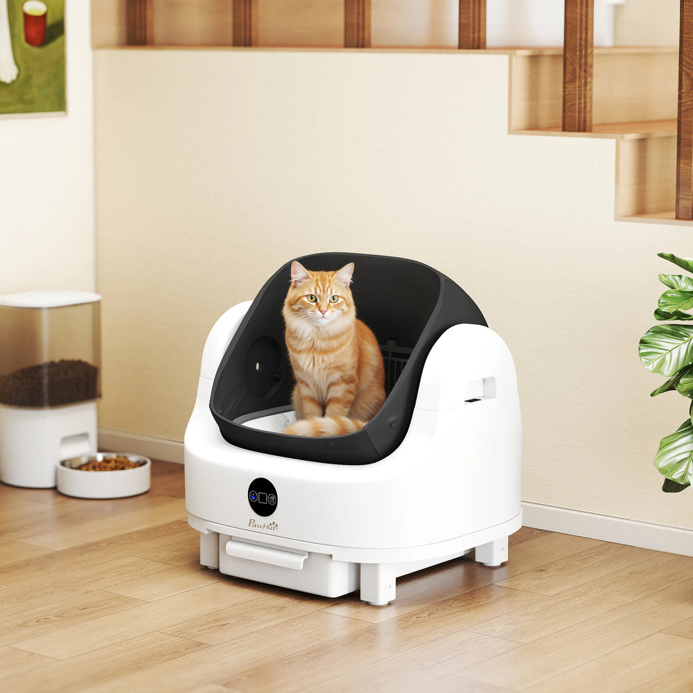Lettiera per gatti automatica PawHut Self-opulent, con sensori di sicurezza