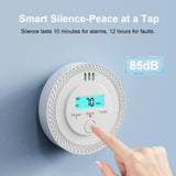 8 rilevatori di monossido di carbonio con display LCD, alimentati a batteria, rilevamento di precisione CO per casa, cucina, stufe a carbone, bagno.