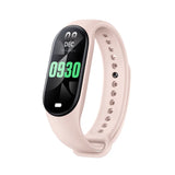 Smartwatch M9 per uomo e donna, braccialetto fitness, fascia sportiva, monitoraggio della frequenza cardiaca e della pressione sanguigna, impermeabile, multifunzione.