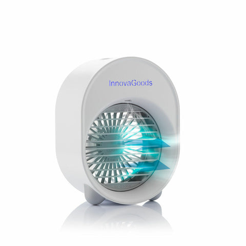 Mini Climatizzatore Umidificatore a Ultrasuoni con LED Koolizer InnovaGoods humidificador mini 200 ml Bianco ABS (Cavo USB) (Ric