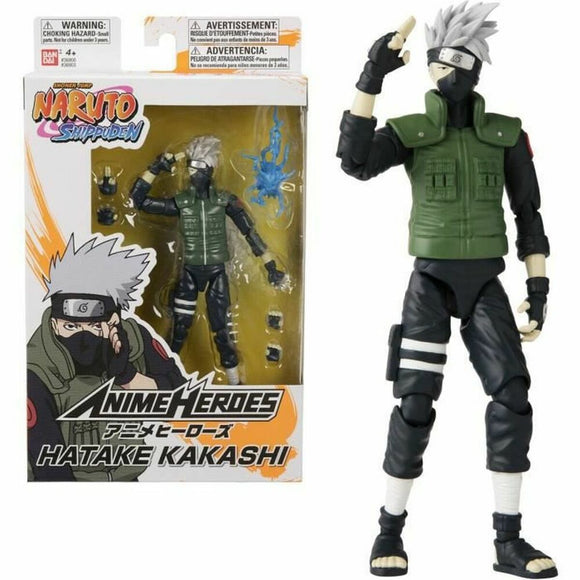 Action figure Kakashi Hatake Bandai con dettagli autentici e accessori per i fan di Naruto
