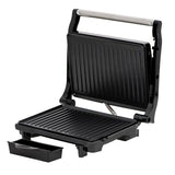 Barbecue elettrico Adler CR 3044 con superficie antiaderente e contenitore per il grasso.