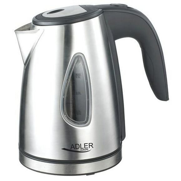 Bollitore elettrico acciaio inox 1 litro Adler con manico ergonomico e design moderno