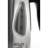 Particolare del bollitore elettrico acciaio inox 1 litro di Adler con finestra di livello dell'acqua