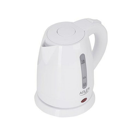 Bollitore elettrico Adler 1 litro bianco con indicatore di livello e base rotante