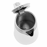 Interno del bollitore elettrico bianco Adler con chiusura sicura e design elegante