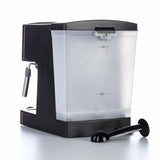 Caffettiera express leva Adler con serbatoio trasparente e design moderno per un caffè perfetto
