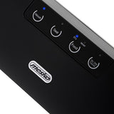 Pannello di controllo della macchina sottovuoto alimenti Adler con tasti per impostazioni di aspirazione e sigillatura