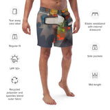 Costume da bagno uomo tessuto riciclato con vita elastica, tasche laterali e protezione UPF 50+