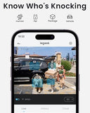 ieGeek Videocitofono wireless con suoneria, videocamera per campanello HD 2K