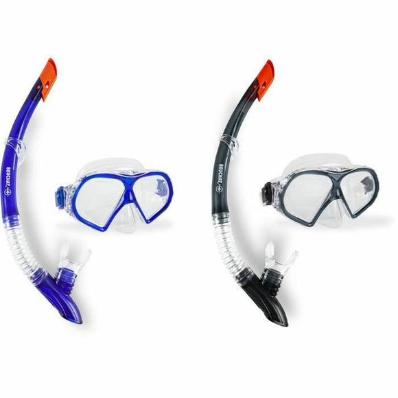 Maschera da snorkeling Beuchat adulti con boccaglio, disponibili in blu e nero per sport acquatici