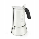 Caffettiera italiana Bialetti acciaio inox con manico ergonomico e design elegante per un caffè perfetto