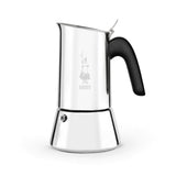 Caffettiera italiana Bialetti acciaio inox con manico ergonomico e design elegante