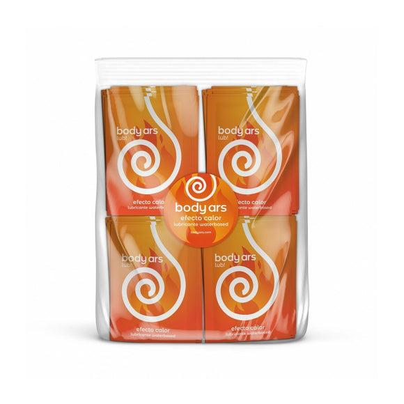 Set di lubrificante a base acquosa Body Ars in confezione da quattro bustine colorate per piacere e comfort