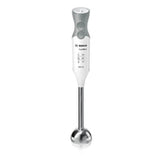 Frullatore a immersione Bosch 600W in bianco con impugnatura ergonomica e lama in acciaio inox