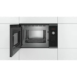 Microonde Bosch nero 25 litri incorporato con porta in vetro e pannello di controllo moderno