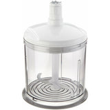 Accessorio trasparente per miscelatore BOSCH MFZ4050, ideale per tritare e mescolare ingredienti in cucina