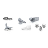Accessori per tritacarne elettrico Bosch inclusi dischi e grattugie per diverse preparazioni