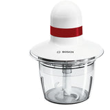 Tritatutto Bosch 400W in bianco con ciotola trasparente e coltello affilato per tritare ingredienti