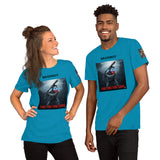 Maglietta unisex Brainrot Tung Tung Tung Sahur in blu con design grafico accattivante per un look alla moda