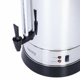 Bollitore elettrico acciaio inox 20 litri con rubinetto e indicatori di temperatura per la cucina