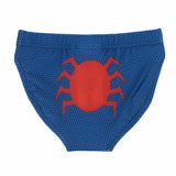 Costume da bagno bambino Spider-Man con design blu e rosso per giovani fan dei supereroi