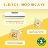 Kit iniziale per macchina sottovuoto Foodsaver con sacchetti pretagliati e garanzia di 2 anni