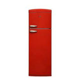 Frigorifero combinato rosso design NEWPOL con maniglie cromate per la tua cucina moderna