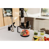 Frullatore a immersione Blaupunkt 1200W con accessori in cucina e ingredienti freschi a vista