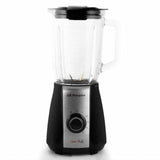 Frullatore da cucina 1,5 litri Orbegozo con caraffa in vetro e base nera elegante