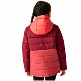 Giacca bambini Regatta a maniche lunghe in tonalità rosso e bordeaux, ideale per attività all'aria aperta