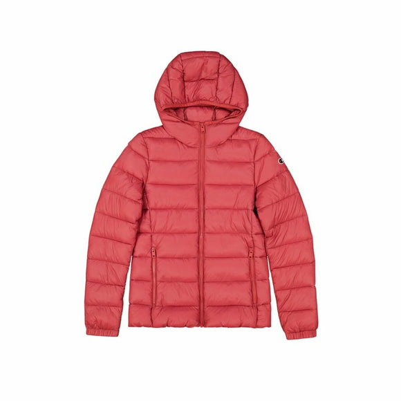 Giacca sportiva donna Champion in rosso con cappuccio e chiusura lampo, ideale per attività all'aperto
