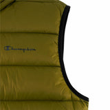 Gilet sportivo uomo Champion in verde oliva con logo ricamato e design imbottito