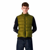 Gilet sportivo uomo Champion in verde scuro con zip e design trapuntato per attività all'aperto