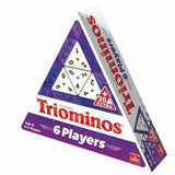 Gioco da tavolo Triominos Goliath in confezione triangolare, per 2-6 giocatori, con pezzi numerati