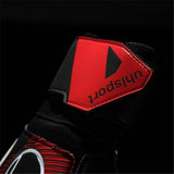 Guanti da portiere uhlsport powerline adulti con design rosso e dettagli in nero per prestazioni ottimali