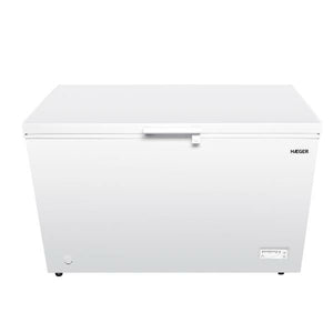 Congelatore a pozzetto 371 litri Haeger con design bianco ideale per conservare alimenti