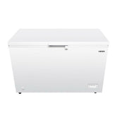 Congelatore a pozzetto 371 litri Haeger con design bianco ideale per conservare alimenti