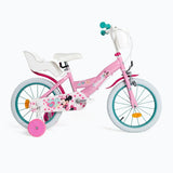 Bicicletta per bambina Huffy rosa con design Minnie Mouse e ruote di supporto per stabilità