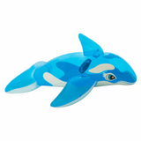 Figura gonfiabile piscina balena Intex in blu, perfetta per divertimento estivo in acqua