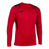 Maglia a maniche lunghe Joma bambino rossa con dettagli neri per sport e attività all'aria aperta