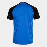Maglia calcio bambini Joma in blu e nero, ideale per sport e attività all'aria aperta.